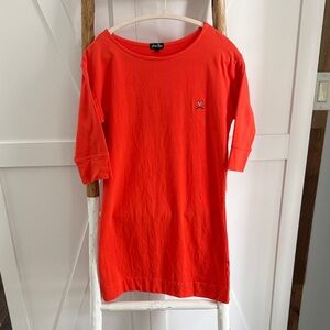Vibrant Orange UVA Cavaliers quarter Sleeve Jersey Dress.